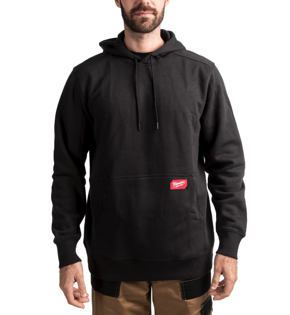 Camisola de Trabalho Ligeira Preta com Capuz