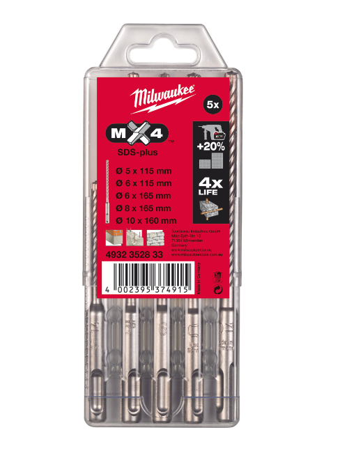 Kit de 5 Brocas SDS-Plus MX4