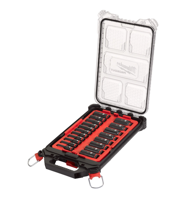 Conjunto de 19 Chaves de Caixa de Impacto 3/8" Compridas