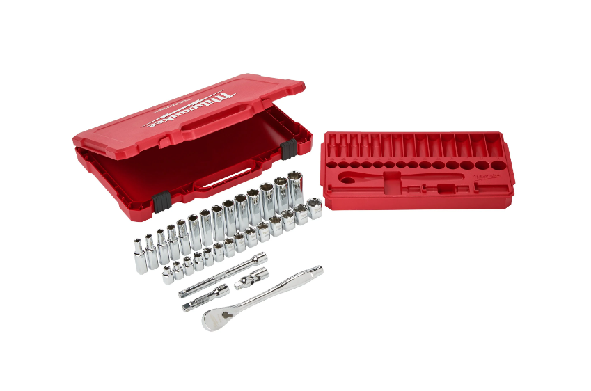 Kit de 32 Peças - Chaves de Roquete + Chaves de Caixa 3/8" Métrico - Image 3