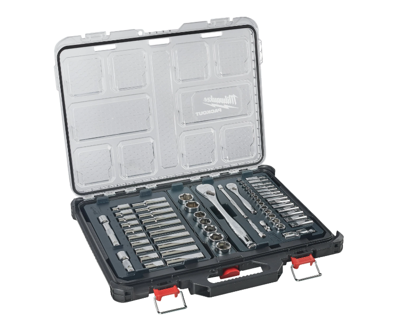 PACKOUT Conjunto de 63 Chaves de Caixa e Roquete de 1/4" e 1/2" - Image 3