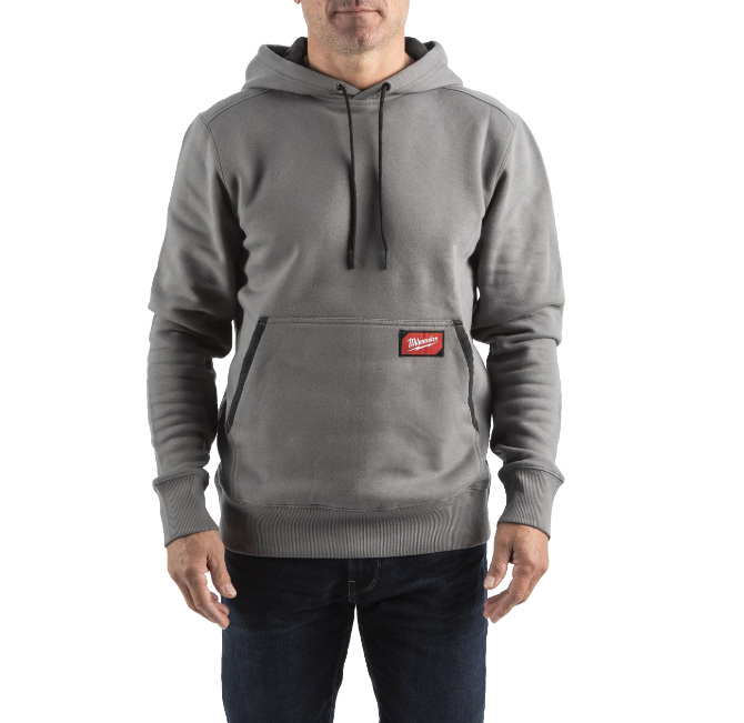 Camisola de Trabalho Ligeira Cinzenta com Capuz