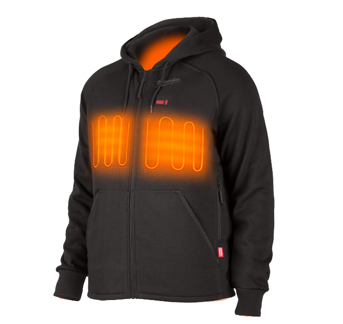 Casaco Aquecido Preto com Capuz M12 - Image 9